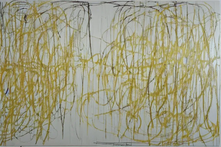 Prompt: large scale neo - concretist painting by cy twombly, minimal brush strokes, high resolution art scan, well lit