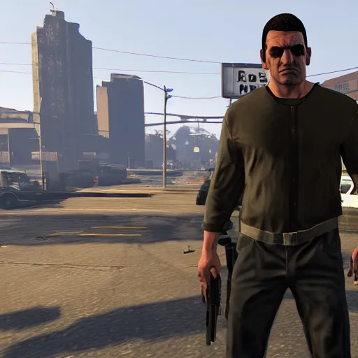 Prompt: the punisher in gta v
