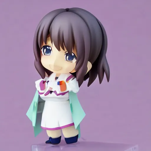 Prompt: character face concept art of a singular kawaii chibi in the sytle of kyoto animation, on simple background, water color nendoroid, anime waifu, ukiyoe
