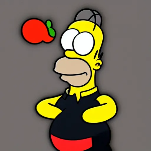 Prompt: homer simpson as micky mouse