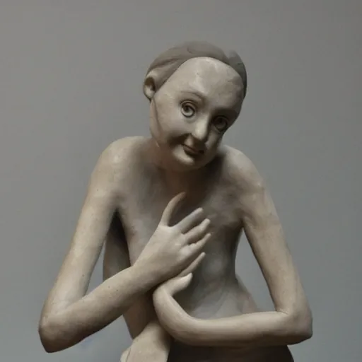 Image similar to numinous, photo of clay sculpture