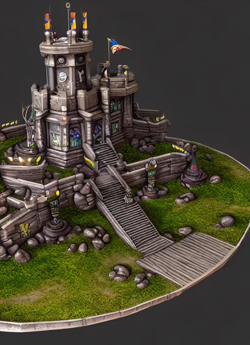 Image similar to stl fantasy miniature, 3 d render, activision blizzard style, michael vicente