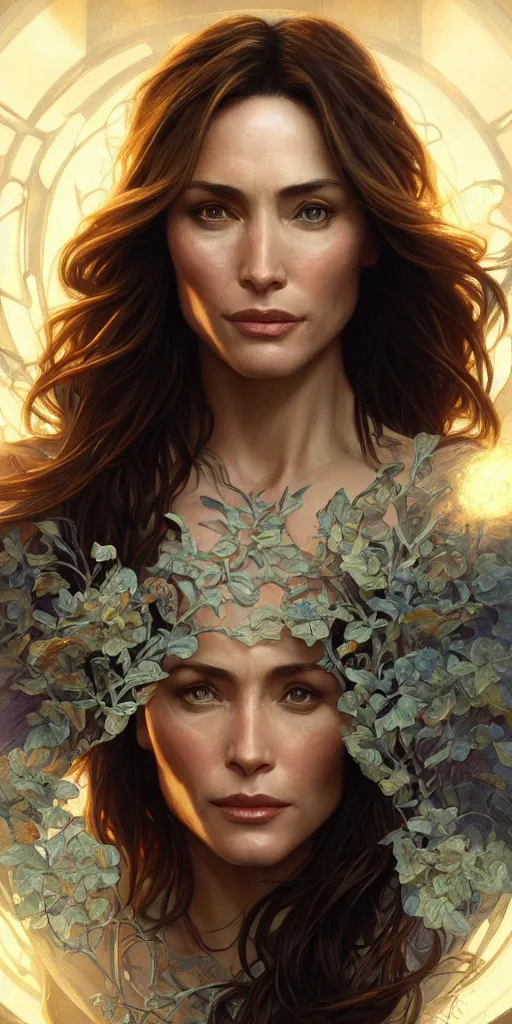 Image similar to Claire Forlani, intricate, highly detailed, digital painting, artstation, concept art, smooth, sharp focus, illustration, Unreal Engine 5, 8K, art by artgerm and greg rutkowski and alphonse mucha