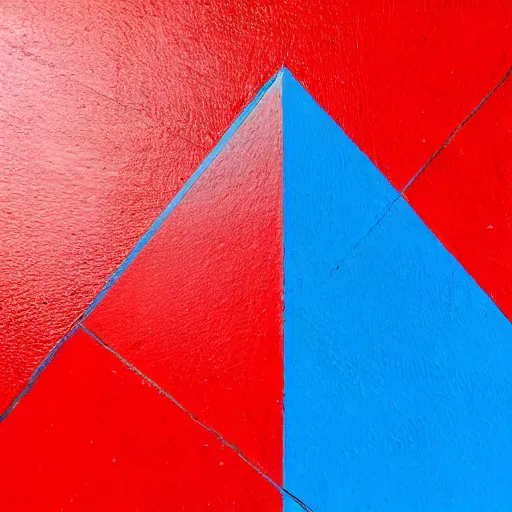 Prompt: red triangle and blue circle