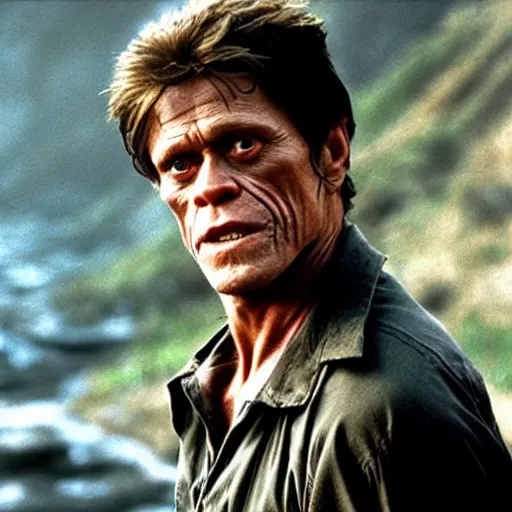 Prompt: willem dafoe as rambo