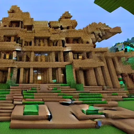 Image similar to minecraft mansion made of flesh