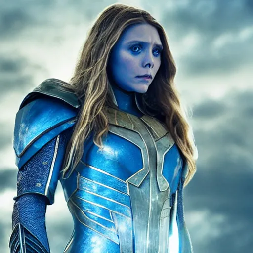 Prompt: Elizabeth Olsen as Medus