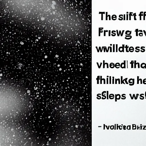 Image similar to The frostbite was getting worse. Snow was now falling in earnest, and the ground was completely white beneath her feet. Silky white snowflakes fell through a sky that had gone from blue to gray, and she felt herself slipping into a deep sleep. The last thing she saw were stars twinkling in the blackness of space as she drifted off into an eternal slumber...