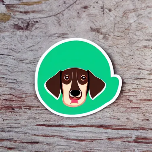 Image similar to A cute sausage dog sticker