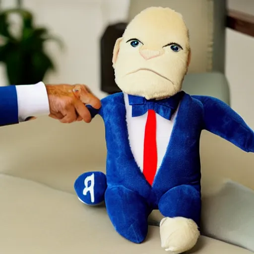 Prompt: Joe Biden plush toy