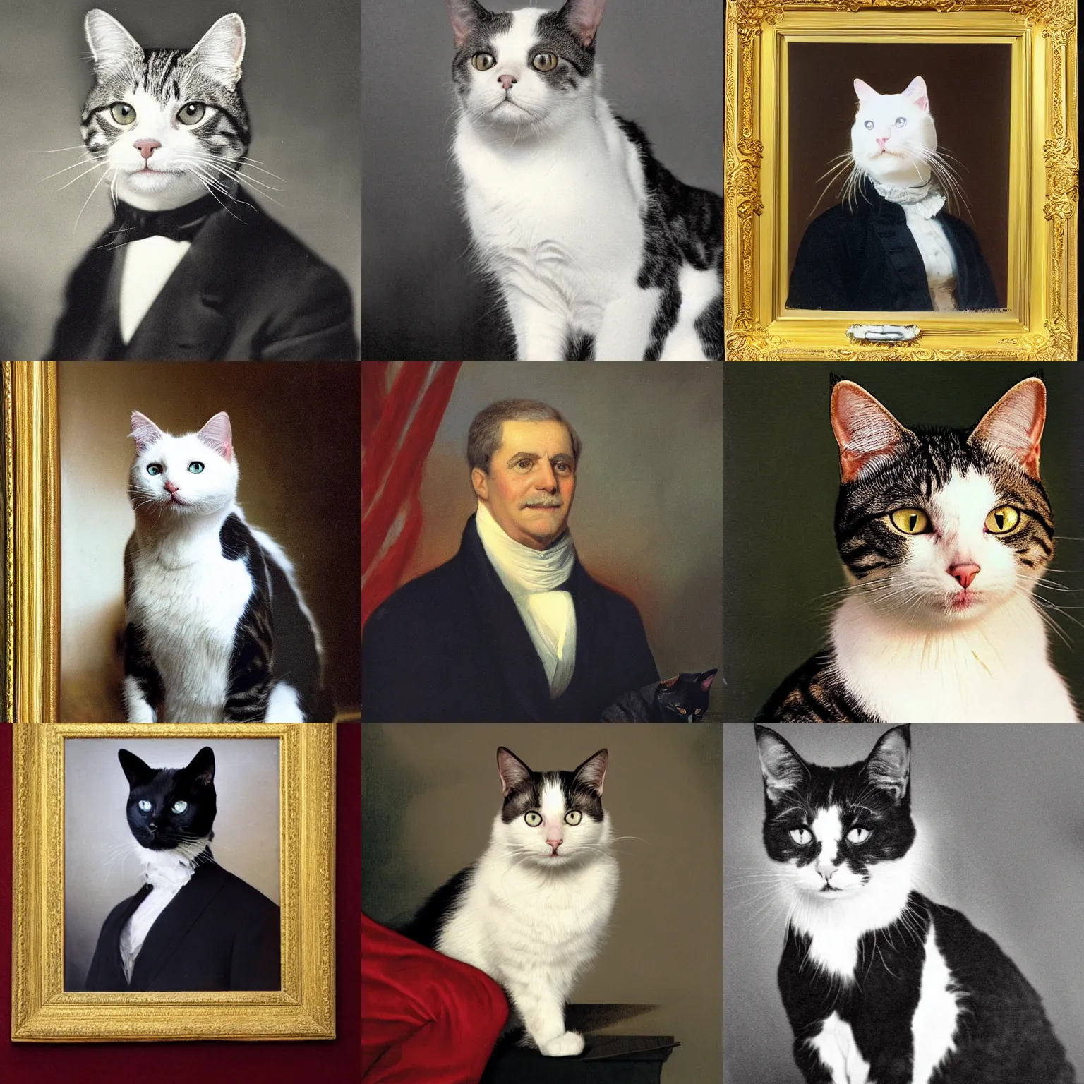 Prompt: White House portrait photograph of a the first cat elected president