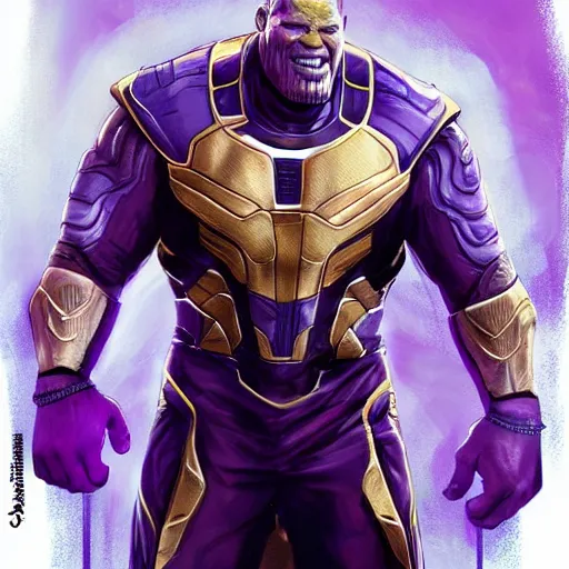 Image similar to will smith as thanos by ross tran