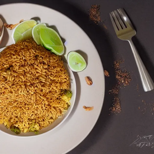 Prompt: nasi goreng mawut, realistic, sharp focus, 8 k high definition, insanely detailed, intricate, elegant, food photography