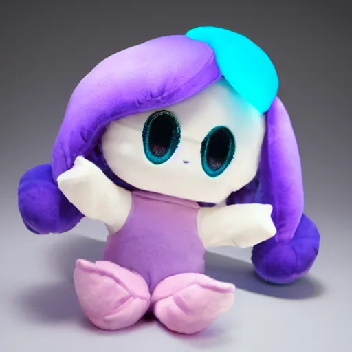 Prompt: cute fumo plush of a boy who loves to party, three point lighting, jellyfish, refractive optics, vray