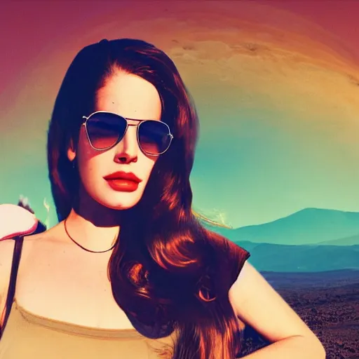 Image similar to Lana Del Rey instagram selfie on Mars, photorealistic, 4k, 8k