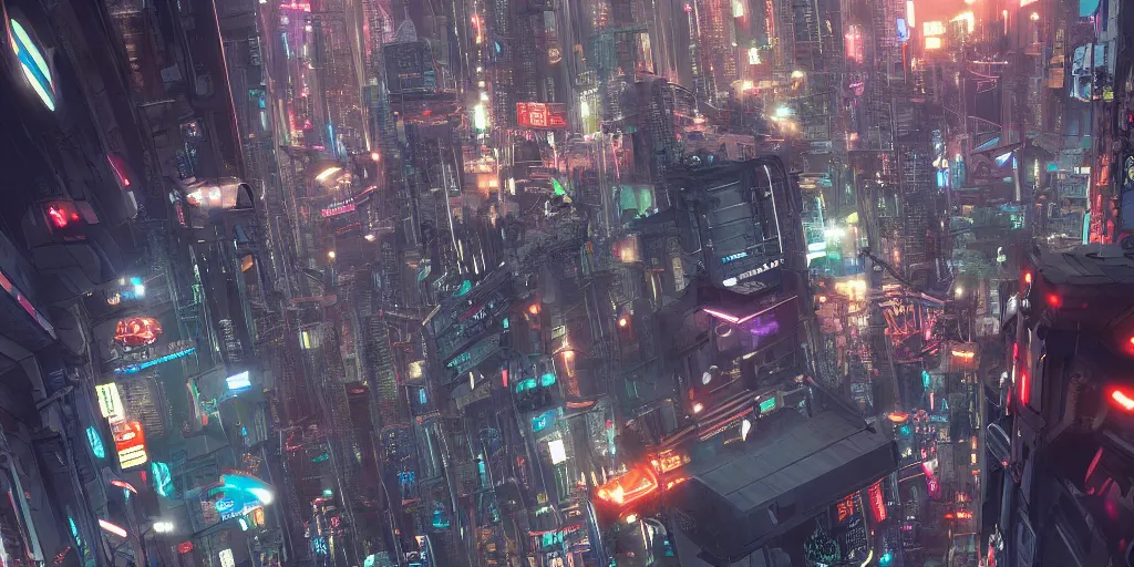 Image similar to Cyberpunk city with flying cars in Japan, evening, low angle view, detailed matte painting, cinematic, Moebius, Artstation