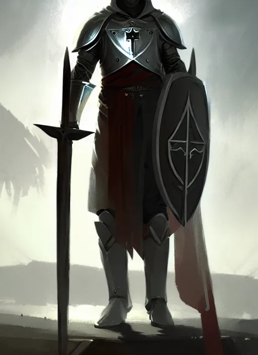 Image similar to templar knight drawn by greg rutkowski