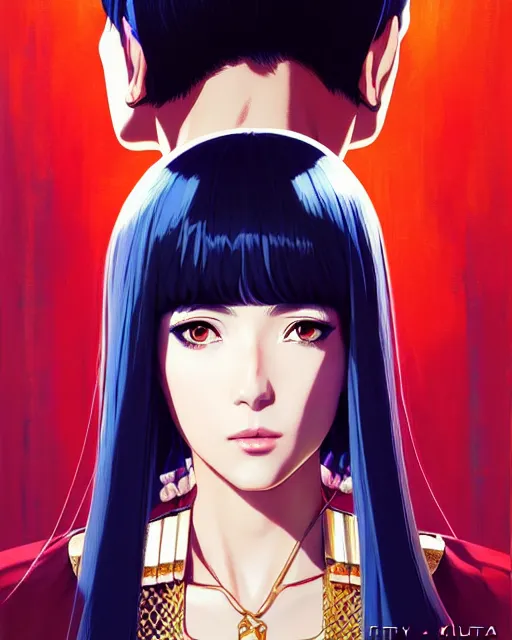 Image similar to portrait of cleopatra | | very very anime!!!, fine - face, audrey plaza, realistic shaded perfect face, fine details. anime. realistic shaded beautiful lighting poster by ilya kuvshinov katsuhiro otomo ghost - in - the - shell, magali villeneuve, artgerm, jeremy lipkin and michael garmash and rob rey