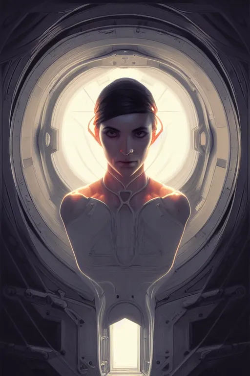 Image similar to professional concept art symmetrical portrait of a ominous! floating!! electrical fractals thing in a dark room by artgerm and greg rutkowski. an intricate, elegant, highly detailed digital painting, concept art, smooth, sharp focus, illustration, in the style of cam sykes.