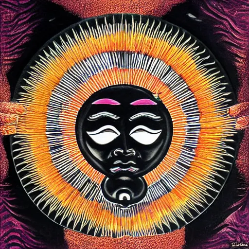 Image similar to black sun god