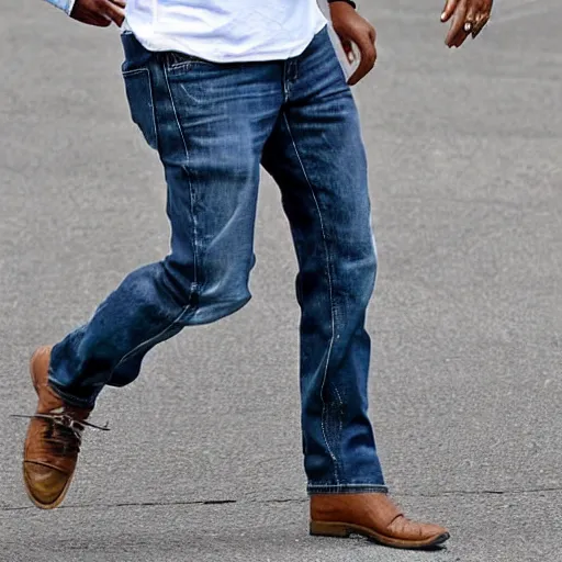 Image similar to barack obama wearing ripped jeans