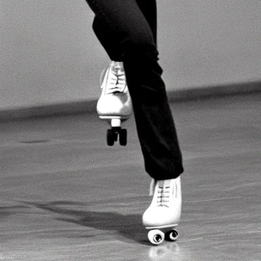 Image similar to a woman rollerskating in the 1 9 7 0 s, hyperrealistic