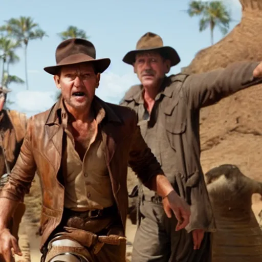 Prompt: still frames from new indiana jones movie