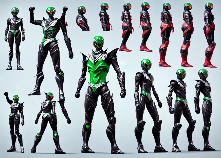 Prompt: concept art sprite sheet of kamen rider, big belt, human structure, lion concept art, hero action pose, human anatomy, intricate detail, hyperrealistic art and illustration by irakli nadar and alexandre ferra, unreal 5 engine highlly render, global illumination