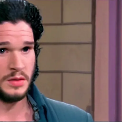 Image similar to screenshot of jon snow in an episode of the golden girls,