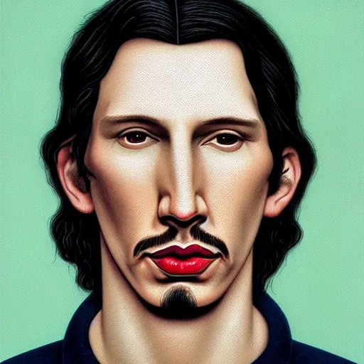 Image similar to portrait of adam driver by mark ryden