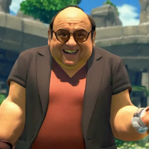 Image similar to Danny DeVito in Super Smash Brothers Ultimate, 4k HDR