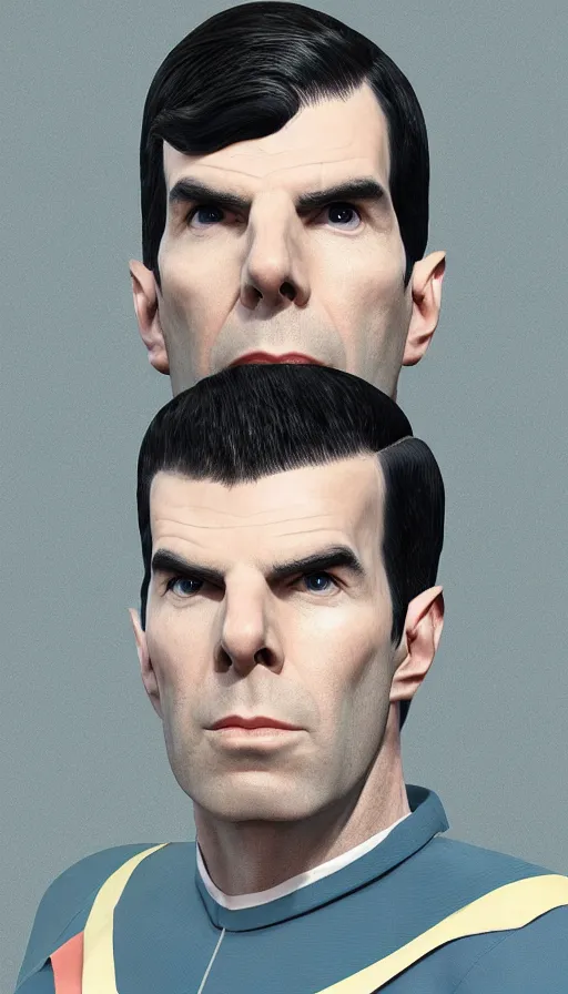 Prompt: ZACHARY QUINTO is Spock+ hyperdetailed+artstation+cgsociety+ 8k