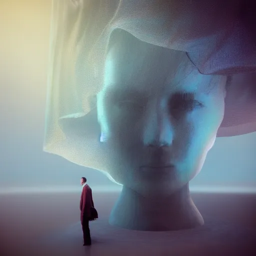 Image similar to the veil between two realities, album art, hyperdetailed surrealism, unreal engine