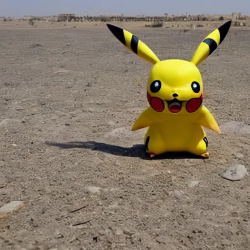 Prompt: pikachu drone in the middle east