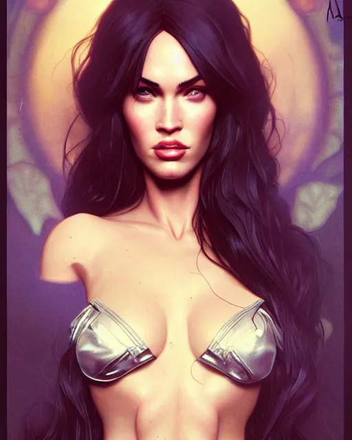 Image similar to portrait of megan fox as a dollhouse doll, miniatures, puppet, action figure, intricate, headshot, highly detailed, digital painting, artstation, concept art, sharp focus, cinematic lighting, illustration, art by artgerm and greg rutkowski, alphonse mucha, cgsociety