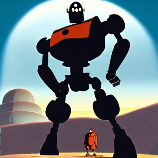 Prompt: The Iron Giant by Warner Bros Feature Animation