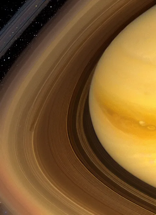 Image similar to 8 k portrait of the planet saturn from a distance