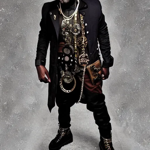 Image similar to steampunk kanye west