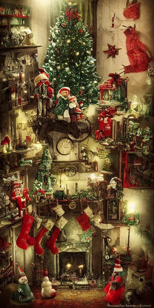 Image similar to an indoor christmas scene by alexander jansson