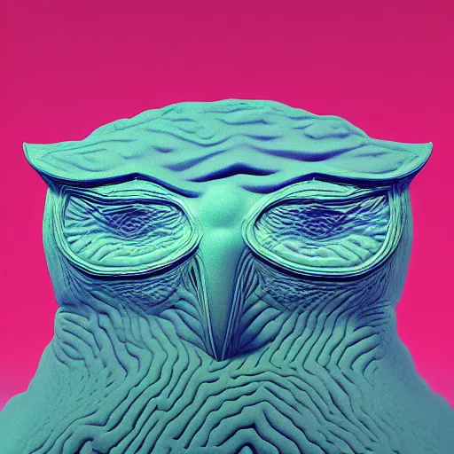 Prompt: uncanny fogy impressionist shoal blob owl sack drawer iceberg , by Keith Haring and George Lucas and Zdzisław Beksiński , Hyperrealism , Zbrush Central , Art on Instagram