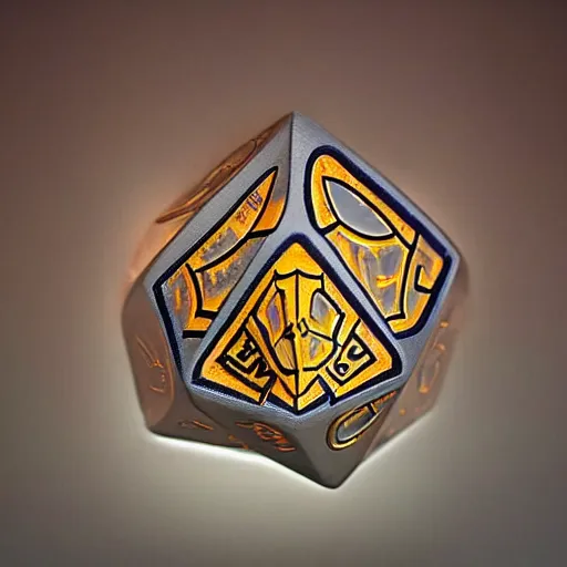 Prompt: The Eye of Sauron trapped inside a D20