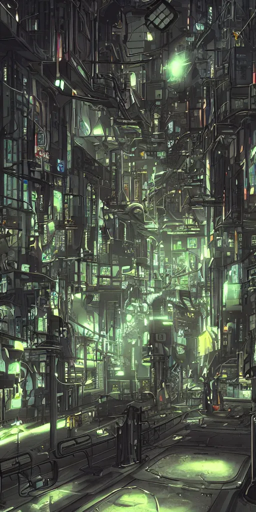 Image similar to cell shaded technopunk alley