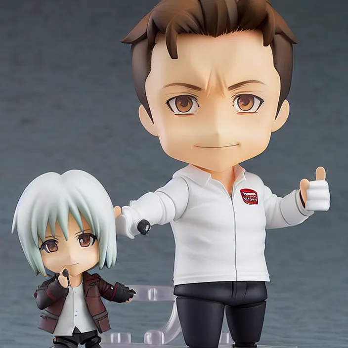 Image similar to One! Anime Nendoroid figurine of Elon Musk, fantasy, figurine , product photo