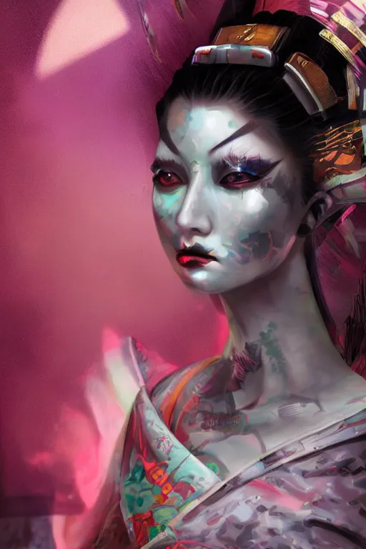 Image similar to agile geisha cyberpunk Dragon princess, digital art, 8k ,character ,realistic, portrait, hyperrealistic