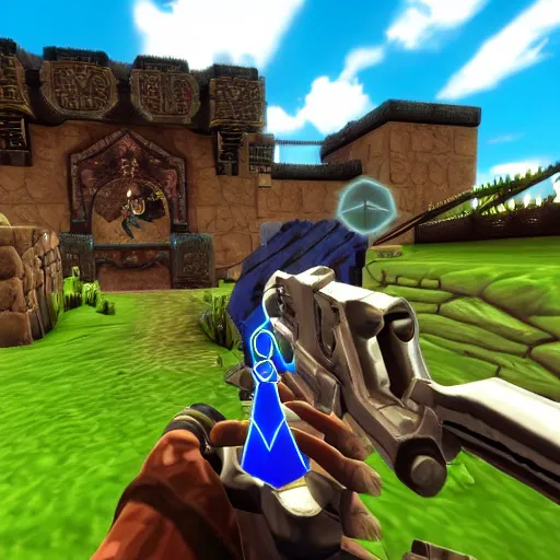 Image similar to zelda game as FPS