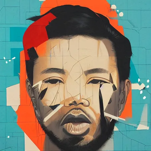 Prompt: Supreme x Sifu Yang Profile Picture by Sachin Teng, asymmetrical, Organic Painting , Matte Painting, geometric shapes, hard edges, graffiti, street art,:2 by Sachin Teng:4