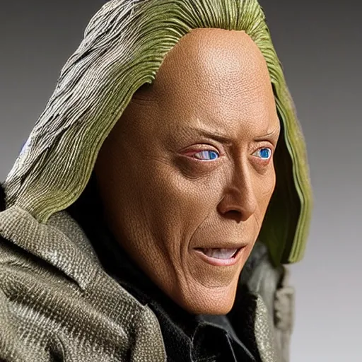 Image similar to action figure of christopher walken from the wiz movie, 4 k, highly detailed, award winning, look at all that detail!