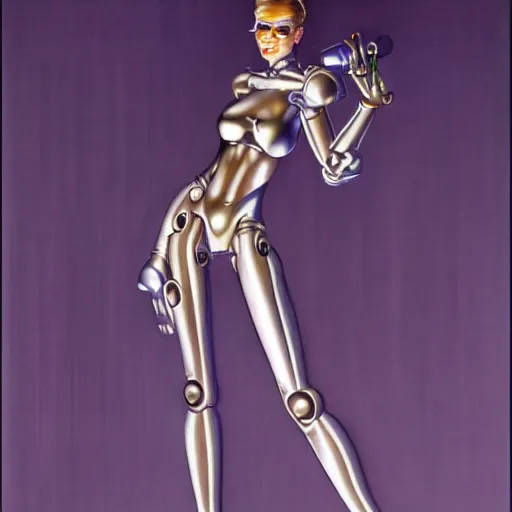 Image similar to robot by Hajime Sorayama, trending on artstation, art, great composition