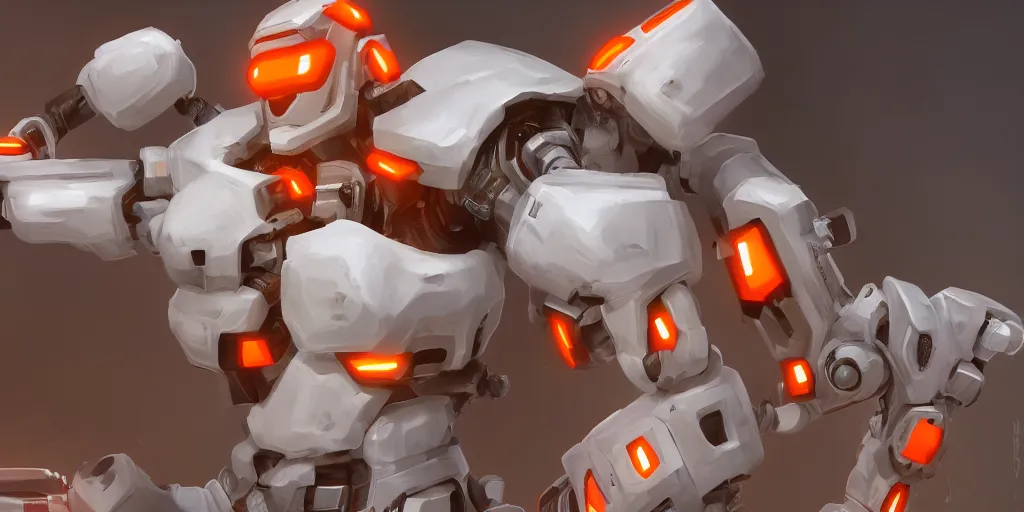 Image similar to parallax white - orange robocowboy in datacenter server room artstation