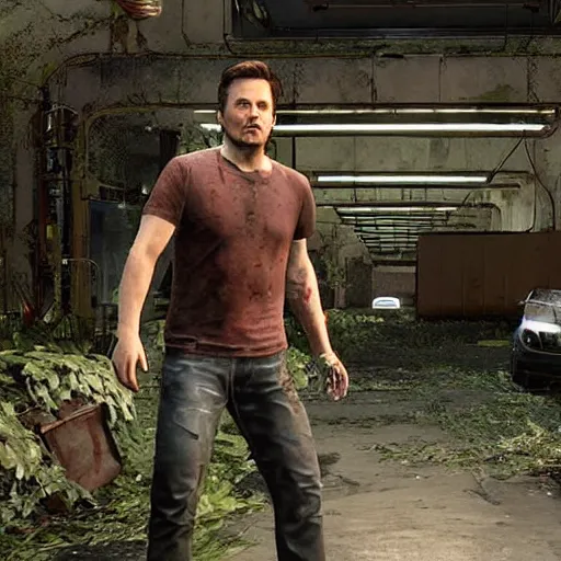 Prompt: elon musk in last of us